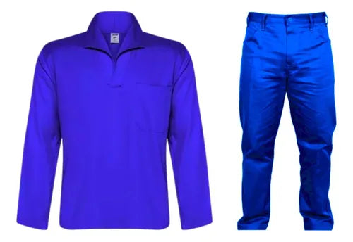 Kit 2 Uniforme Profissional Brim Calça E Camisa Trabalho